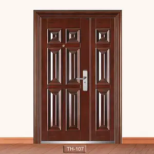 Ucuz fiyat düşük MOQ popüler çift salıncak kapısı Modern demir kapı tasarımları