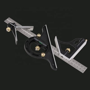 3 cái/bộ 300 mét kết hợp góc vuông Cai Trị 45/90 độ với mức độ Bong Bóng đa chức năng đo thép không gỉ Gage - Product Image 5