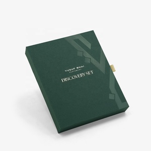 Boîte de découverte de parfums personnalisée en vert foncé avec tiroir coulissant, boîte rigide avec insert en <span class=keywords><strong>mousse</strong></span> pré-découpé pour kit d'échantillons de mini flacons de parfum - Product Image 3