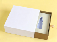 Boîte cadeau personnalisée multi-tailles de type tiroir, emballage en papier recyclé avec insert en éponge pour pièces électroniques, coffret cadeau