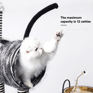 Produttore all'ingrosso carino a forma di zebra nero bianco gatto Scratcher albero condominio - Product Image 5