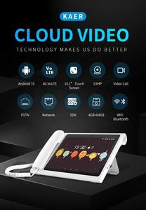 4G SIM Card telefono da tavolo con 10 pollici Touch Screen voltafd Video telefono ufficio impresa Hotel Android Desk telefono - Product Image 4