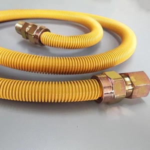 <span class=keywords><strong>Prix</strong></span> de gros d'usine <span class=keywords><strong>Tuyau</strong></span> flexible en métal jaune époxy pour connecteur de cuisinière à gaz naturel pour brûleur/sèche-linge/four Connecteur de gaz - Product Image 6