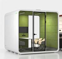 Cabine insonorisée professionnelle 35 dB, réduction du bruit, cabine téléphonique de bureau, système de ventilation avec éclairage LED, pour immeuble de bureaux, entrepôt