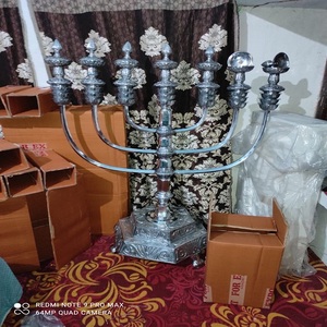 Decoración de boda para el hogar, portavelas Manorah creativo único, venta al por mayor - Product Image 1