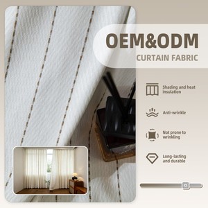 Tela de cortina translúcida lisa no tejida, transpirable y ligera, bordada, de <span class=keywords><strong>ColorTex</strong></span> OEM/ODM, personalizable, con efecto de sombreado, de chenilla. - Product Image 1