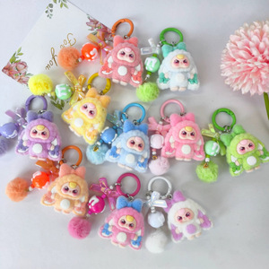 Porte-clés en peluche floqués rouge vif, breloques de sac, jouets mignons pour enfants, cadeau - Product Image 2