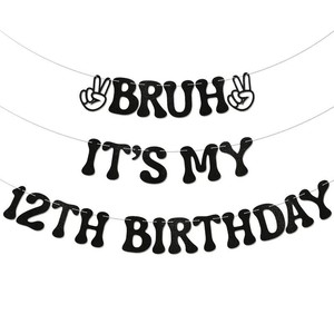Promotion Spéciale : Guirlande de Bannière en Papier Pailleté « C'est Mon Anniversaire » Style Européen pour Décoration de Fête - Product Image 3