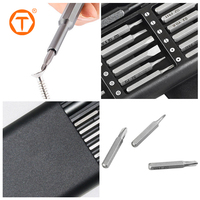 24 en 1 Mini kit d'outils de réparation Petit tournevis de précision Jeu d'embouts de tournevis pour téléphone Ordinateur Montre Lunettes Électronique