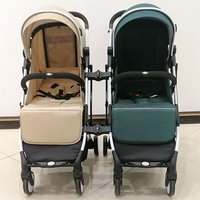Poussette pliable pour nouveau-né, 3 en 1, système de voyage en lin européen, buggy pour une place