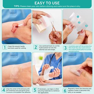 แผ่นปิดแผลไฮโดรคอลลอยด์ขนาดใหญ่พิเศษแบบยืดหยุ่นติดเองได้ ตัดขนาดได้ตามต้องการ - Product Image 5
