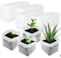 Vente en gros de sacs de pépinière de plantes noix Pots de culture de plantes non tissés Sacs de graines de plantes de semis biodégradables
