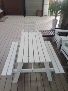 โต๊ะปิกนิกไม้กลางแจ้งราคาโรงงาน โต๊ะแคมป์ปิ้ง ทำจาก HDPE รุ่น Treeents No.200 โต๊ะข้างไม้ รุ่น No.200 - Product Image 4