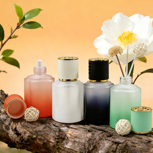 Botellas Difusoras de Vidrio Transparente de Alta Calidad con Degradado, Multicolor, Vacías, con Tapas de Rosca, Botellas Dispensadoras de Difusor de Varillas - Product Image 1