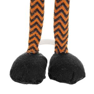 Naranja DB 6,3x4,3x16 \ "Gnomo de pie de tela con gnomo negro y pancarta Suministros decorativos para vacaciones de Halloween - Product Image 3