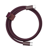 Model Baru Terlaris untuk 18 Kabel Data Tembaga Murni Berlapis Tipe-C 60W Warna Merah Ceri yang Kompatibel dengan Seri iPhone 18 Pengisian Cepat.