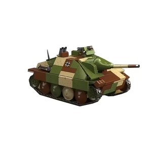 QuanGuan 100311 Nuovo Caccia Carri Armati Tipo 38T della Seconda Guerra Mondiale, Giocattolo da Assemblare, Modello 1:28 Jg.Pz. Set di Blocchi da Costruzione a Forma di Pistola - Product Image 1