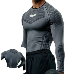 OMMIZ Camiseta Deportiva de Baloncesto para Hombre, de Secado Rápido, Transpirable, Antibacteriana, Ajustada, Cuello Redondo, Mangas Largas, Logotipo Personalizado - Product Image 1
