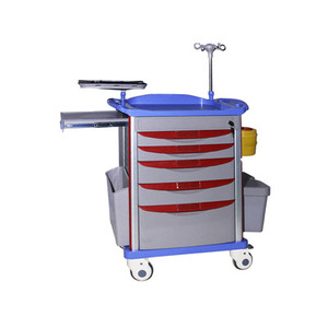 Hospital ABS Anestesia Trolley <span class=keywords><strong>Mobile</strong></span> Medicine Cart con 5 cajones y ruedas Precio competitivo - Product Image 1