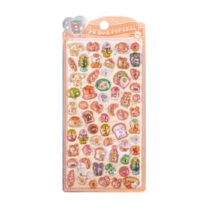 Наклейки 3D-рельефные №166 BKE 01-04 с изображением медвежонка, кролика и морской сцены на хлебе. - Product Image 4