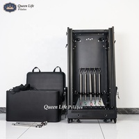 Queenlife professionnel Commercial pliant en aluminium réformateur Pilates équipement ensemble résistance réglable Yoga lit à la maison