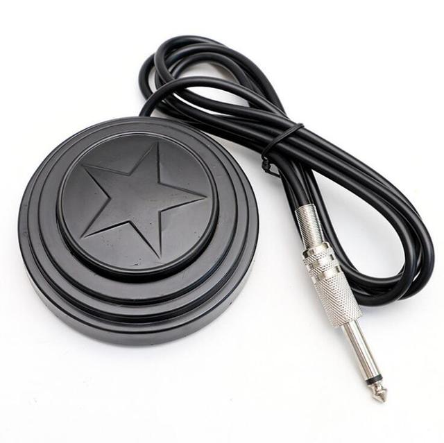 Sunrise High Quality 360 Degree Round Black Tattoo Foot Switch Control Pedal Plastic Power Supply