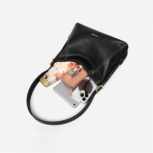 Bolso de mano Hobo de cuero de vaca genuino personalizado para verano e invierno, bolso de mano para mujer, bolso de hombro de diseñador al por mayor - Product Image 3