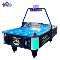 Table de hockey sur air à monnayeur Hockey Stars, machine de jeu d'arcade, jeu de hockey sur air à 2 joueurs avec distribution de tickets pour centre de jeux