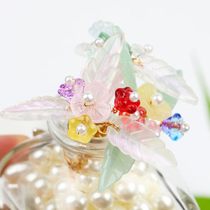 Moda cambio Gradual esmaltado niebla flor Acrílico cuentas sueltas chino Morning Glory accesorios fabricación de joyas - Product Image 1