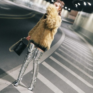 Night Club Fashion Skintight Over Knee High <b>Boots</b> for Women Stiletto Long <b>Boots</b> Special Mirror Leather Sexy Thigh High <b>Boots</b> - Product Image 4