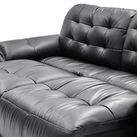 Elektrisches Modernes Soft-Power Relaxsofa aus Ökologischem Echtleder mit Doppelmotor für Wohnzimmer, Dreisitzer-Möbel