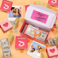 Boîtes d'albums photo personnalisées Emballage de boîte cadeau explosion pour la Saint-Valentin Boîtes en papier surprise mystère