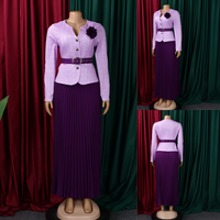 C8646 Costumes pour femmes tendance, vêtements de bureau, élégant, slim, à carreaux, col en V, manteau, jupe plissée maxi, ensemble deux pièces, costumes de travail pour femmes