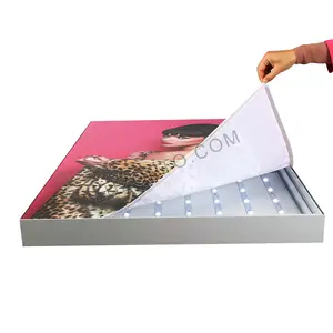 Aluminum Profile Picture Frame Photography Textile Trade Show Advertising Double Side Fabric Frameless LED Backlit Light Box