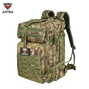 Sac à dos tactique unisexe de 45 L à motif camouflage, grand sac à dos d'exploration en plein air pour la randonnée, le camping et le trekking - Product Image 1