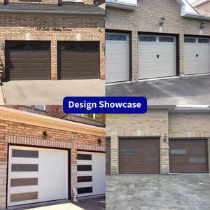 Grille <span class=keywords><strong>de</strong></span> <span class=keywords><strong>porte</strong></span> <span class=keywords><strong>de</strong></span> <span class=keywords><strong>garage</strong></span> en aluminium noir automatique cachée pour villa Grilles modernes Lattes Portes <span class=keywords><strong>de</strong></span> <span class=keywords><strong>garage</strong></span> avec portes piétonnes - Product Image 4