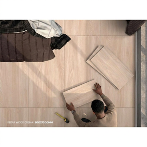 Crema Wood Effect Porcelain <b>Tiles</b> 600x1200mm Natural Texture Non Slip Large Format Floor Wall - Product Image 2