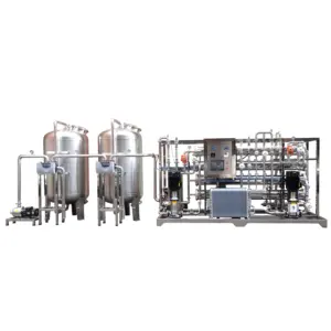 5000LPH Two / Double Stage Reverse Osmosis System Ultra Pure Water Purification EDI Plant RO Filtration SUS-316 Filter for Syrup