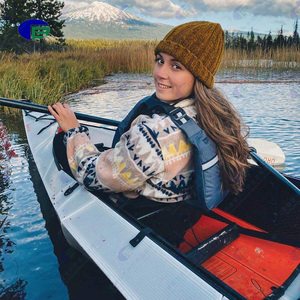 Kayak pliable tendance de 3,9 m en PP, bateau à rames pour la mer, canoë individuel avec pagaie - Product Image 5