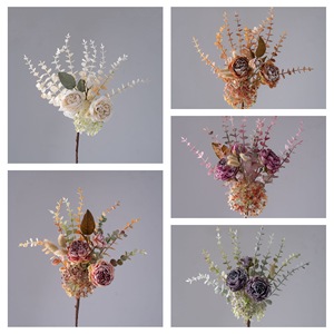 ช่อดอกกุหลาบประดิษฐ์ CallaFloral สีม่วง สีแดง สีชมพู สีขาว ผ้าทอแบบแพน สำหรับตกแต่งบ้าน - Product Image 3