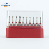 Fraises orthodontiques de haute qualité BR-40F consommables de fraises diamantées dentaires avec mèches de routeur à pointe en carbure de sécurité avancée par Huacera