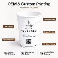 Gobelet en papier simple pour boissons froides, épais, 8 oz, léger, sans plastique, qualité supérieure, avec couvercles, pour l'école, la cafétéria