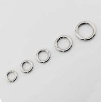 Mosqueton rond en acier inoxydable plaqué or 18 carats PVD pour la fabrication de colliers et de bijoux