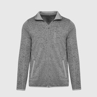 Veste polaire écologique pour homme en gros - Col montant, respirante, coupe-vent, fermeture éclair, logo personnalisable