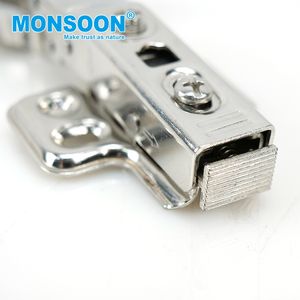 Herrajes de cocina, bisagras hidráulicas ocultas para puertas de gabinetes, amortiguador hidráulico, bisagras de cobertura completa, bisagras de acero inoxidable para muebles - Product Image 4