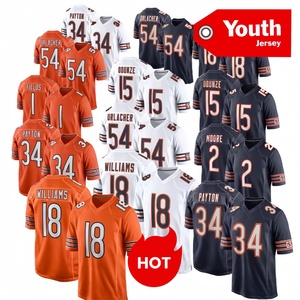 Chicago Jeugd Jersey Hoge Kwaliteit American Football Jersey 18 # Williams 2 # Moore 34 # Payton Aanpasbare Truien Met Logo - Product Image 1