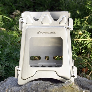 Mini Stufa a <span class=keywords><strong>Legna</strong></span> da Esterno per Campeggio, Cucina, Picnic e Viaggi in Acciaio Inossidabile Quadrata - Product Image 6