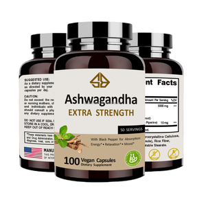 แคปซูลสารสกัดรากอัชวากันธาแบบ OEM 5000 มก. ออร์แกนิก สำหรับผู้ใหญ่ เสริมสร้างภูมิคุ้มกัน บำรุงความจำ การนอนหลับ ความแข็งแรง และความทนทาน - Product Image 2