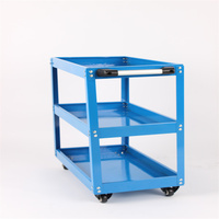 Chariot à outils OEM en acier à 3 niveaux avec grand espace de stockage pour le transport de marchandises