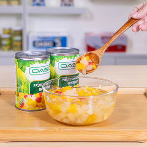 Cocktail de fruits en conserve 100% naturel de qualité supérieure 425g avec ananas, pêche et poire à prix compétitif - Product Image 3